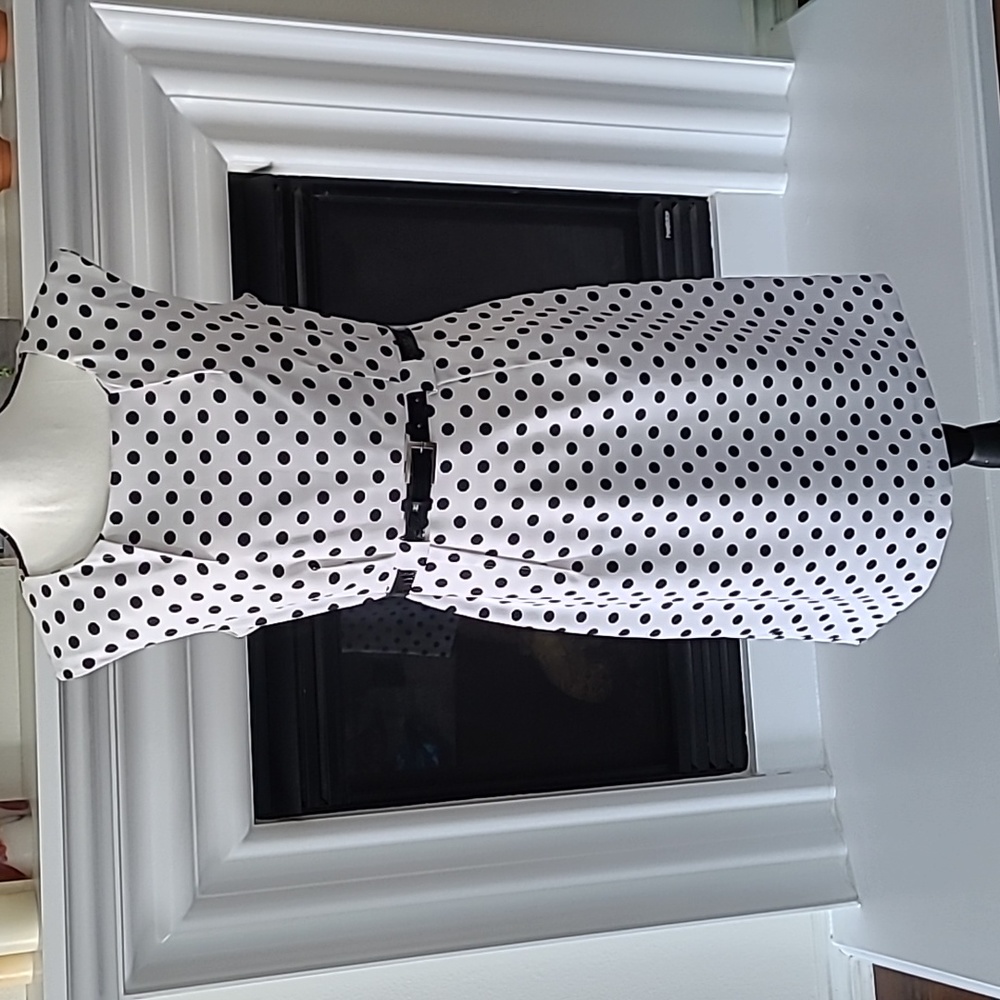 Poka Dot black & white dress Emma & Michele